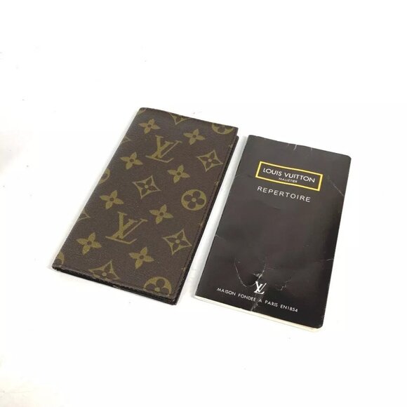 LOUIS VUITTON Monogram vintage Two fold Notebook cover MonogramCanvas Brown - Picture 11 of 11